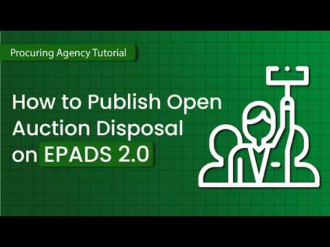 How to Publish Open Auction Disposal on EPADS 2.0