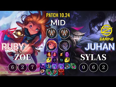 RW Ruby Zoe vs OZ Juhan Sylas Mid - KR Patch 10.24