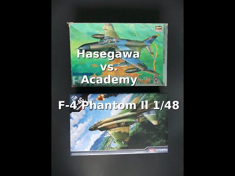 Hasegawa vs Academy F-4 Phantom II 1/48 (Some comparison between manufacturers decisions)