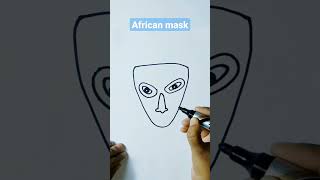 How to draw African Mask for kids👺👽👍💥#shorts #satisfying #drawing #african