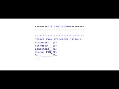 Atm Simulator In Python With Source Code