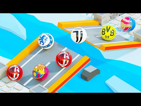 Marble Race Football Clubs - 16 Best Football Teams