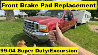 Front Brake Pad Replacement Ford Super Duty F250 F350 F450 99 00 01 02 03 04 1999-2004