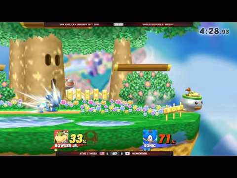 GENESIS 3 - #THE|Tweek (Bowser Jr.) vs Komorikiri (Sonic) - Wii U Singles WR2 I41