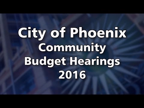 Community Budget Hearing at Paradise Valley Community  Center - April 5, 2016
