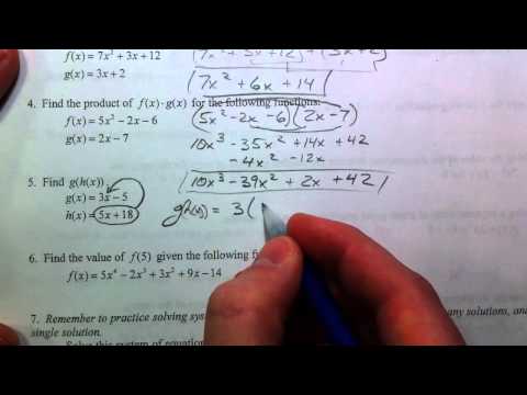 Algebra 2 Midterm Review (1-9)