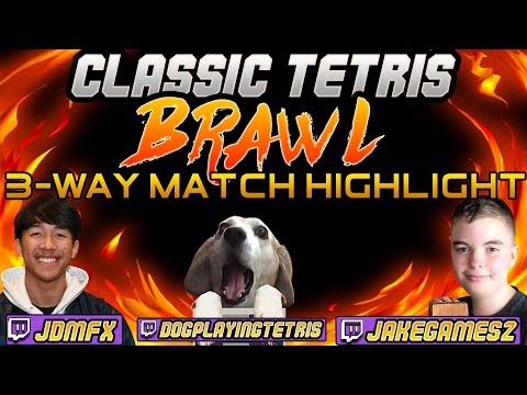 A MAXOUT IS NOT ENOUGH ANYMORE! Joseph v Jake v Dog | Classic Tetris Brawl Highlight