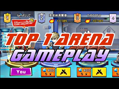 TOP 1 in ARENA Game play! | Crazy LUCK Compilation in ONE PUNCH MAN: The Strongest (Authorized)