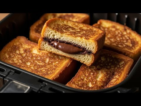 Air Fryer Chocolate French Toast, Daily Easy Healthy Breakfast Recipes, Chocolate Toast Hack