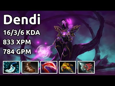Dendi Templar Assassin 16/3/6 K/D/A 833 XPM 784 GPM 300/12 LH/DN