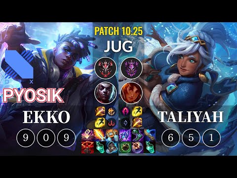 DRX Pyosik Ekko vs Taliyah Jungle - KR Patch 10.25