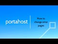 How To Change Error Pages For Your Website Portahost Support Video 001