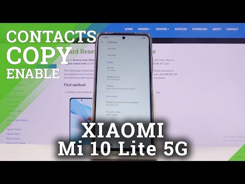 How to Copy Contacts in XIAOMI Mi 10T Lite – Manage Contacts