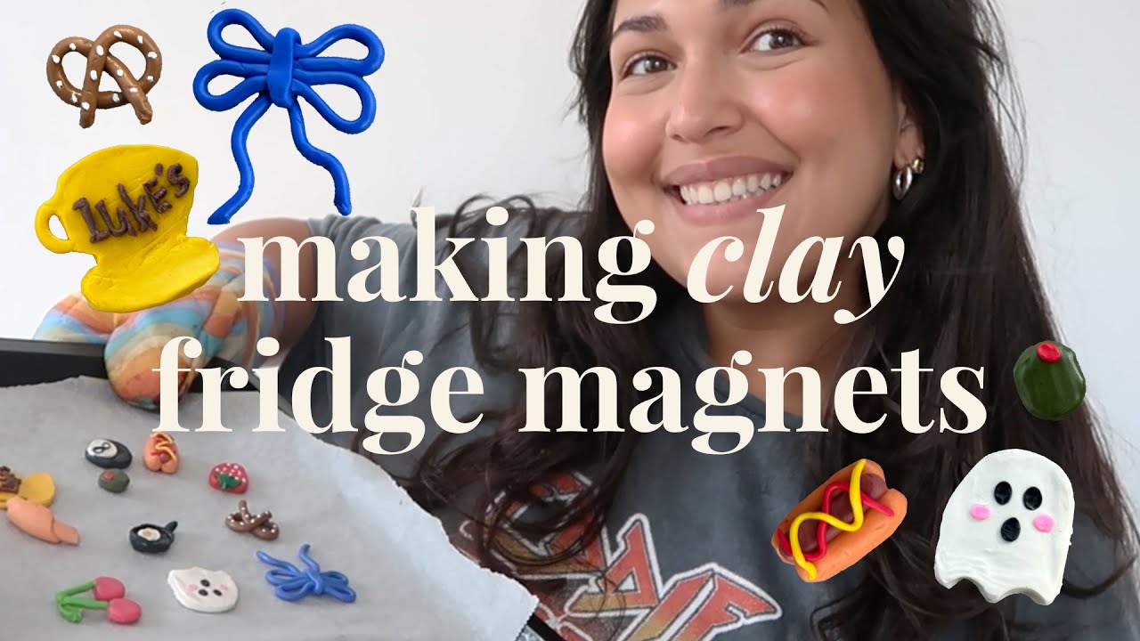 diy polymer clay fridge magnets ❤️‍🔥 easy crafts & clay magnet tutorial
