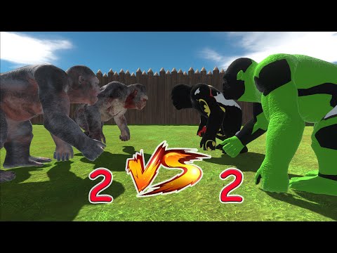 2 Goro The Giant VS 2 Goro The Giant superhero skins - Animal Revolt Battle Simulator