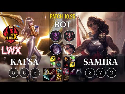 FPX Lwx Kai'Sa vs Samira Bot - KR Patch 10.25