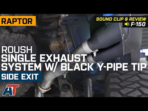 2010-2014 Raptor 6.2L Roush Single Exhaust System w/ Black Y-Pipe Tip - Side Exit Review & Install