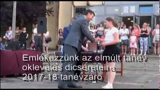 Okleveles dicséretek tanévzárón 2018.