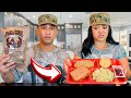 Eating MILITARY Food For The FIRST TIME Shocking