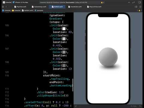 iOS Experiment - Simulate 3D Ball Rolling