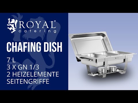 Video - Chafing Dish - 3 x GN 1/3 - 7 L - 2 Brennstoffbehälter