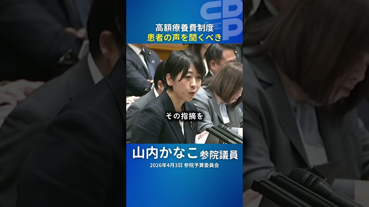 【高額療養費】「命に関わる」「検証が先」山内議員が厚労大臣に迫る #高額療養費 #立憲民主党 #山内かなこ