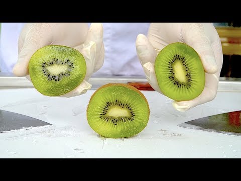 How to Make KIWIFRUIT ice cream rolls