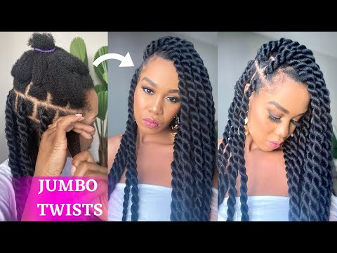????How To: DIY JUMBO TWIST RUBBER BAND METHOD / Beginner Friendly / Protective Style / Tupo1