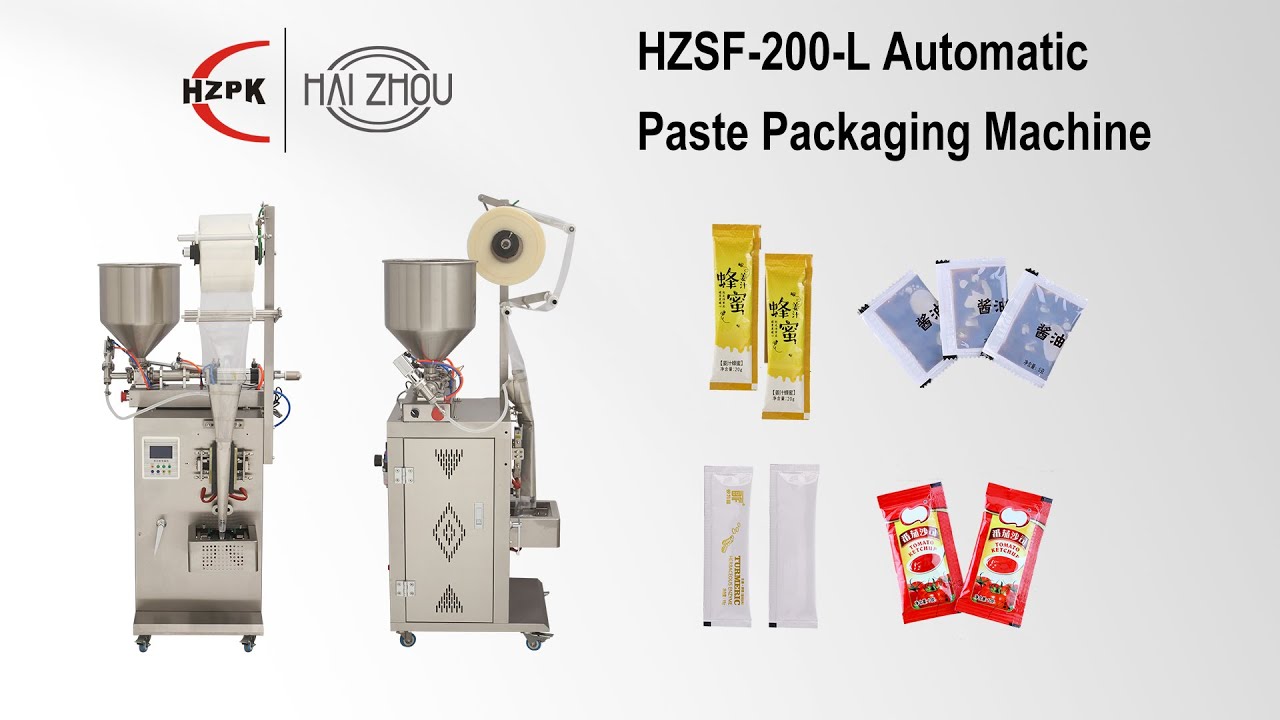 HZPK automatic small paste liquid 3 side seal sachet packaging machine