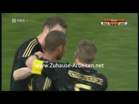 Uruguay gegen Deutschland 2:2 - Marcell Jansen - Ausgleichtreffer - WM 2010 10.07.10