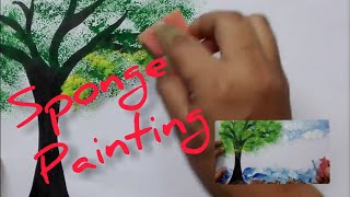 Sponge painting for kids