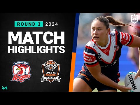 NRLW 2024 | Roosters v Wests Tigers | Match Highlights
