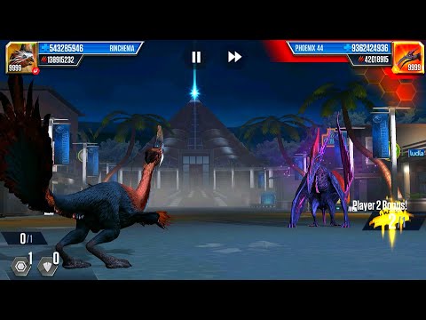 NEW RINCHENIA LV9999 VS PHOENIX 44 GOD LV9999 | JURASSIC WORLD THE GAME