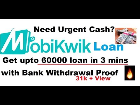 MobiKwik Loan : Get ₹ 60,000 loan instantly with Proof | only with Aadhar Card & Pan Card
