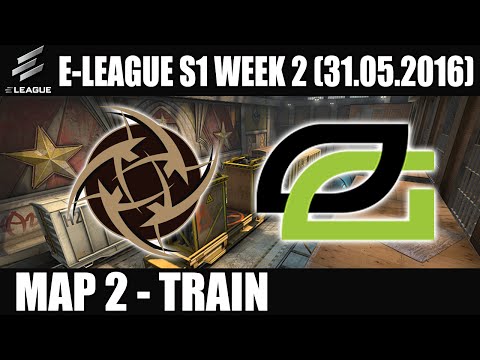 NIP vs OpTic Gaming | Map 2 (Train) E-LEAGUE Season 1 Week 2 (31.05.2016) [CSGO]