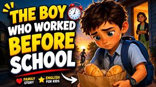 The Boy Who Worked Before School | Family Story English | Learn English with Fun