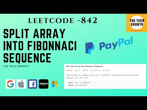 Leetcode 842 Split Array Into Fibonacci Sequence Paypal Interview Question Java Solution