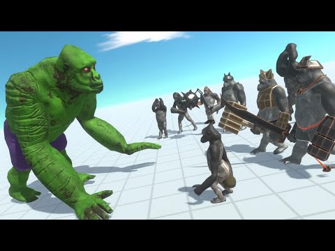 HULK SKIN - Goro the Giant Vs All Units (Mutan Primates) - Animal Revolt Battle Simulator