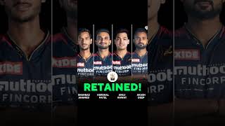 RCB RETAINED PLAYERS LIST #rcb #ipl #viratkohli #ipl2023 #cricket #royalchallengersbangalore #survir