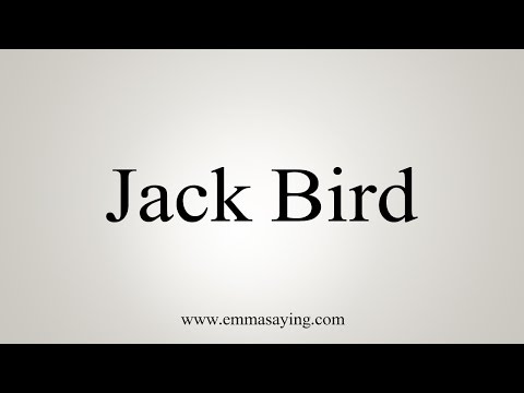 How to Pronounce Jack Bird