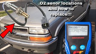 P0135, how to replace O2 sensors for Chevy blazer and all 02 sensor locations
