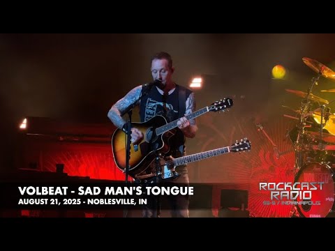Volbeat performs "Sad Man's Tongue" in Noblesville, Indiana, on Augsut 21, 2025