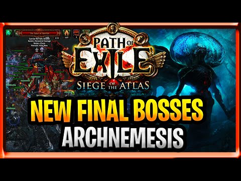 Path of Exile 3.17 Final Bosses ArchNemesis Siege of the Atlas ( Eater Of Worlds, Searing Exarch )
