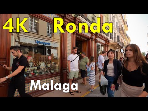 4k Ronda, Málaga Walk - Virtual Walking Tour 2022, Espanha 🇪🇸