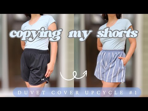 Duvet Cover Upcycle Episode 1: Copy a Pair of Shorts: Sew Along: Pattern Matching FAIL