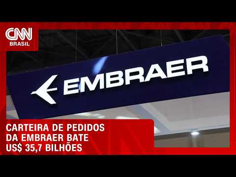 Carteira de pedidos da Embraer chega a US$ 35,7 bilhões e bate recorde | CNN MERCADO