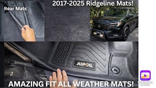 All Weather Mat Review AIPOIL BRAND 2024 Ridgeline fits 2017+ Love it so far!