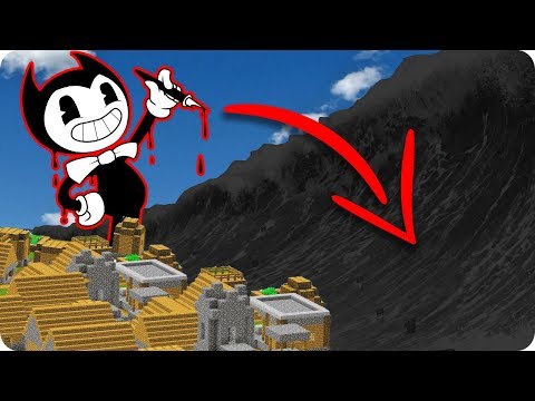 TSUNAMI DE TINTA BENDY AND THE INK MACHINE EN MINECRAFT | RETO DE LA BASE VS TSUNAMI EN MINECRAFT