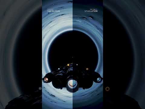 Entering a Black Hole: Time Dilation vs. Spaghettification. #aiart #cgi #3danimation