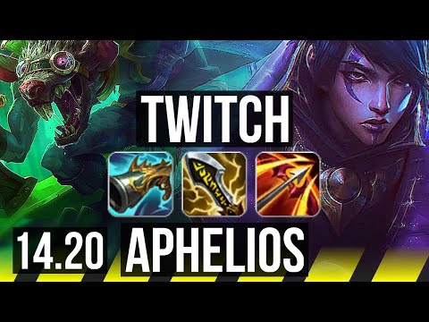 TWITCH & Braum vs APHELIOS & Rell (ADC) | 900+ games | KR Master | 14.20